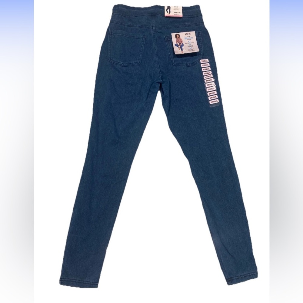 HUE Women's small denim stretch yoga/leggings pants NWT, $48 MSRP - Picture 3 of 9